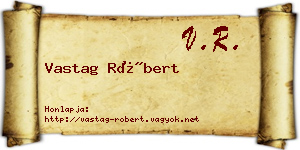 Vastag Róbert névjegykártya