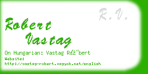 robert vastag business card